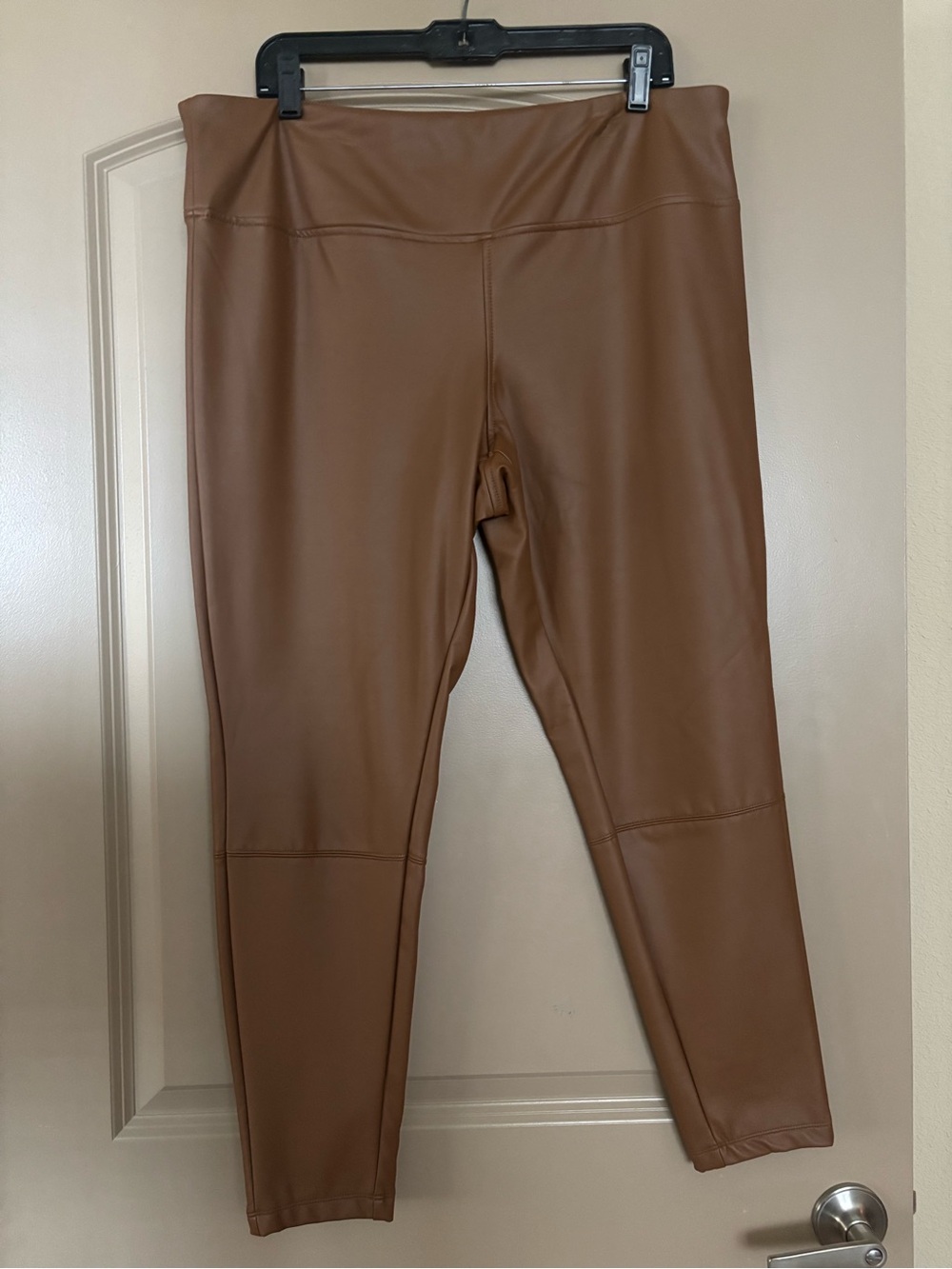 a new day Tan Faux Leather Kids Leggings